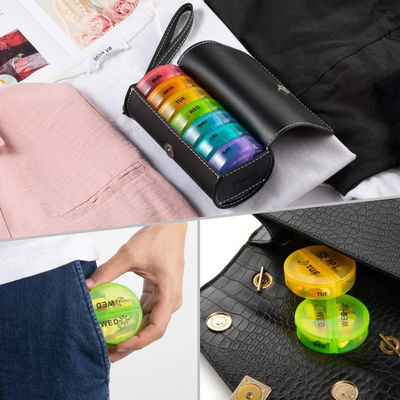 7 Day Am Pm Weekly Monthly Pill Dispenser Box With Alarm Case Travel Timer  15.4x9x6.5cm
