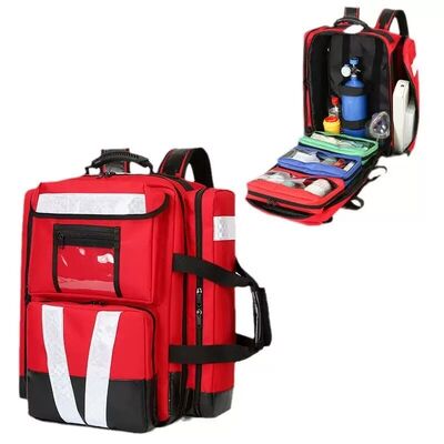 medical Oxygen Cylinder Backpack, First Aid Backpack with 3 small Detachable Portable Zipper Bag,big capacity first aid bag