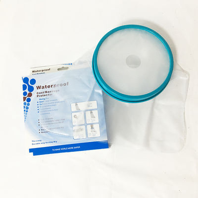 Attrezzatura medica arrotolata dalla doccia della copertura della ferita di gamba del piede del protettore della colata impermeabile del PVC