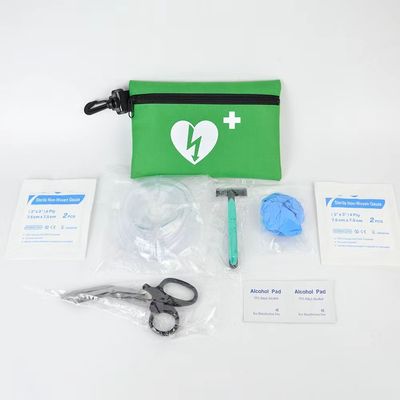 Kit di soccorso Mini CPR First Aid Kit sacchetto di nylon con portachiavi CPR vita con anello chiavi