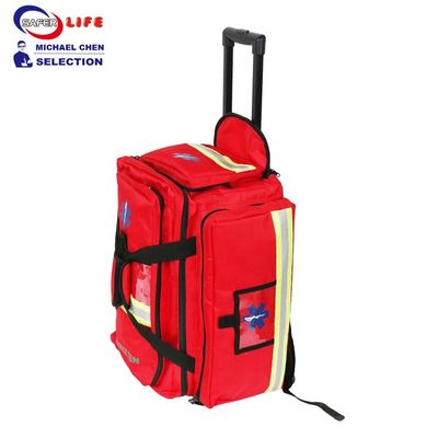 Large Capacity Ambulance EMS Responder Bag Rescue With Trolley Backpack