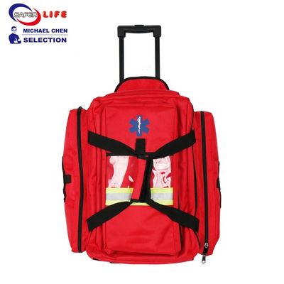 Large Capacity Ambulance EMS Responder Bag Rescue With Trolley Backpack