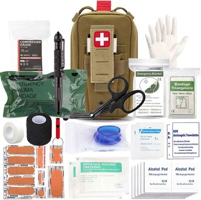 Borsa tattica medica per il campeggio, kit di primo soccorso per il combattimento all'aperto, kit di emergenza tattica per la sopravvivenza